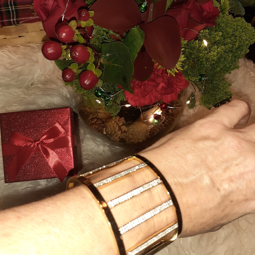 Michael Kors Rhinestone Cuff Bracelet Pristine Co… - image 6